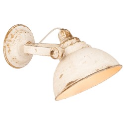Clayre & Eef Wall Lamp 21*30*19 cm White Iron
