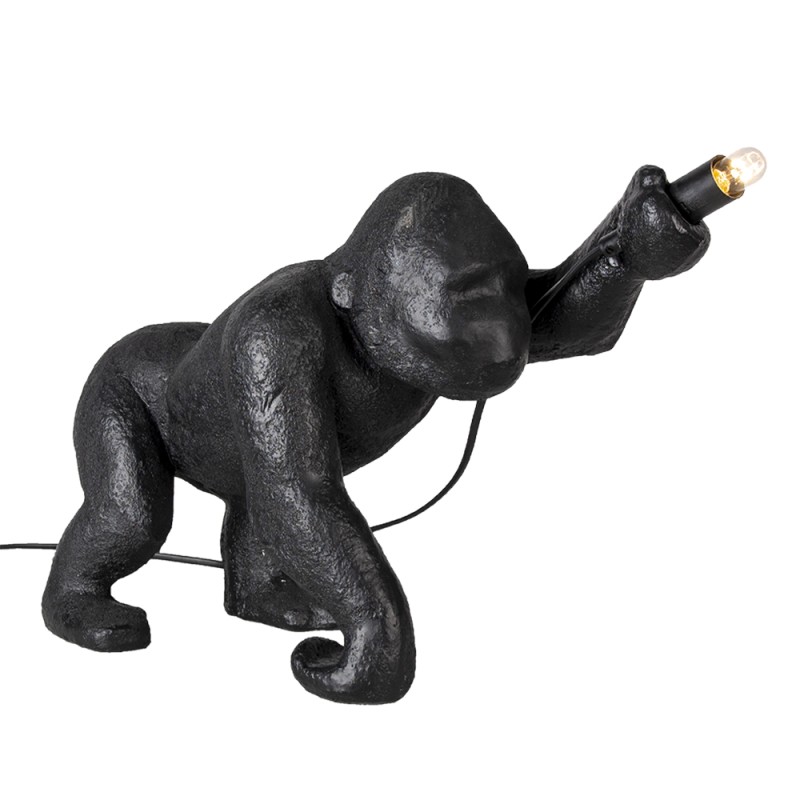 Clayre & Eef Lamp Base  Monkey 43x19x30 cm  Black Plastic