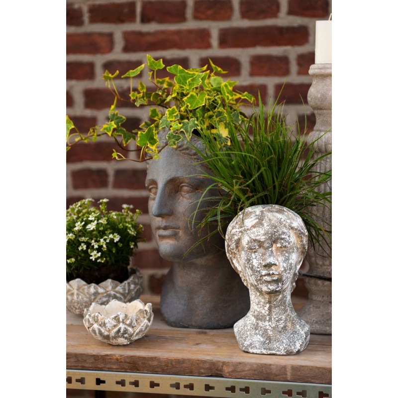 Clayre & Eef Pot de fleurs 30x23x41 cm Gris Céramique