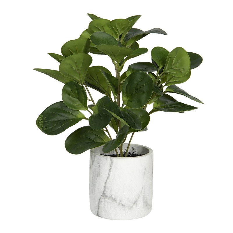 Clayre & Eef Fleur artificielle 32 cm Vert Plastique Mousse Rond