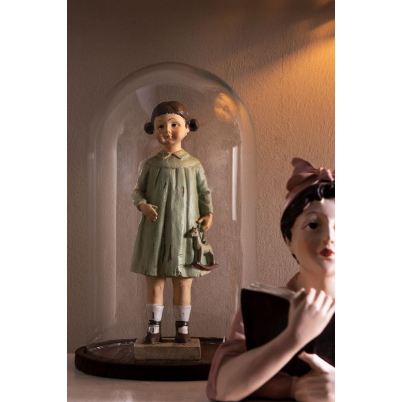 Clayre & Eef Figurine Girl 8x6x23 cm Brown Polyresin