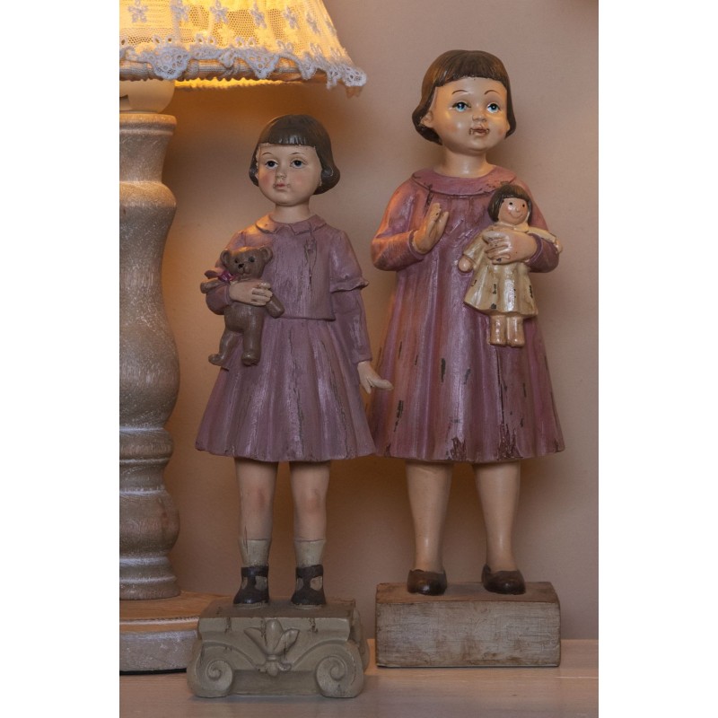 Clayre & Eef Figurine Girl 10x8x28 cm Pink