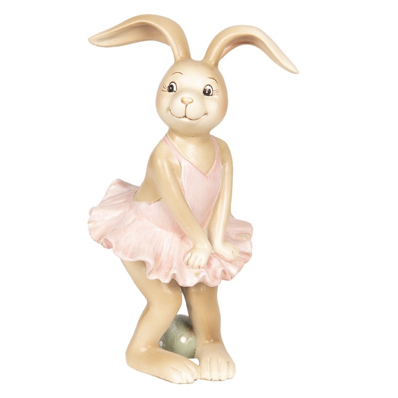 Clayre & Eef Figurine Rabbit 7x7x13 cm Brown Polyresin