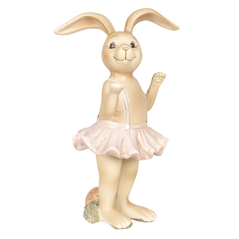 Clayre & Eef Figurine Rabbit 7x6x14 cm Brown Polyresin