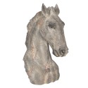 Clayre & Eef Statuetta Cavallo 27x17x39 cm Grigio Poliresina