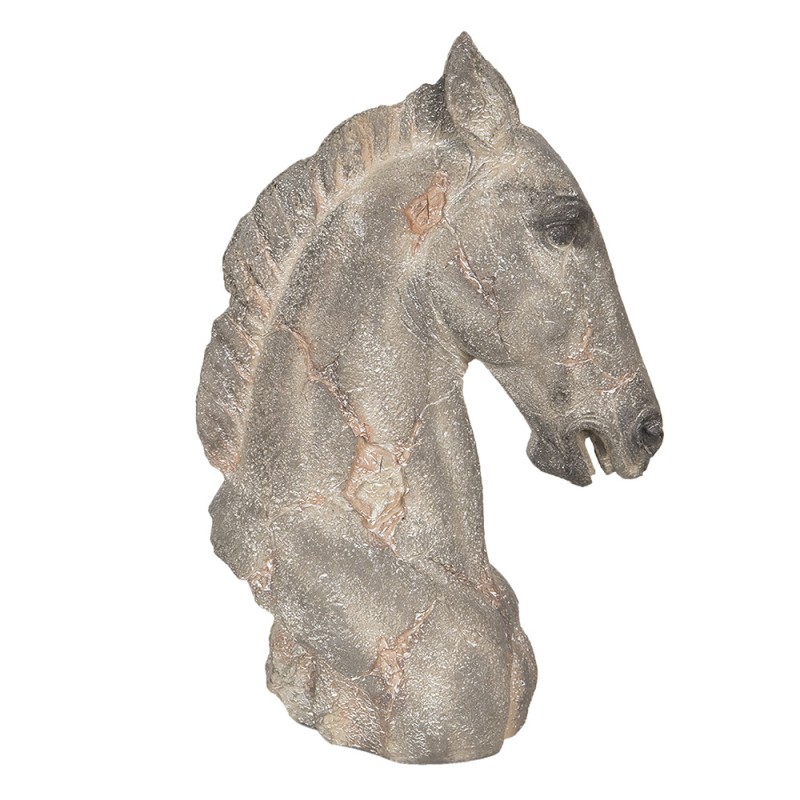 Clayre & Eef Figurine Horse 27x17x39 cm Grey