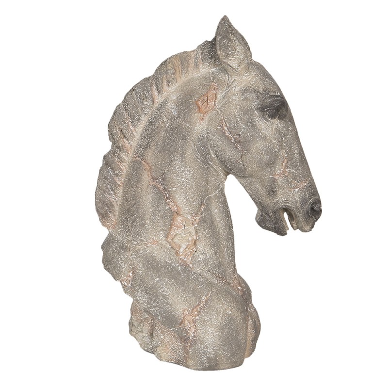 Clayre & Eef Figurine Horse 27x17x39 cm Grey Polyresin