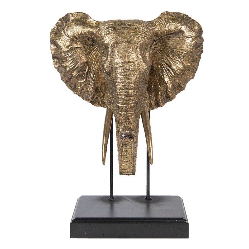 Clayre & Eef Figur Elefant 42x30x56 cm Goldfarbig Polyresin