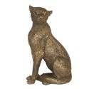 Clayre & Eef Figurine Panther 14x11x27 cm Gold colored Polyresin Panther