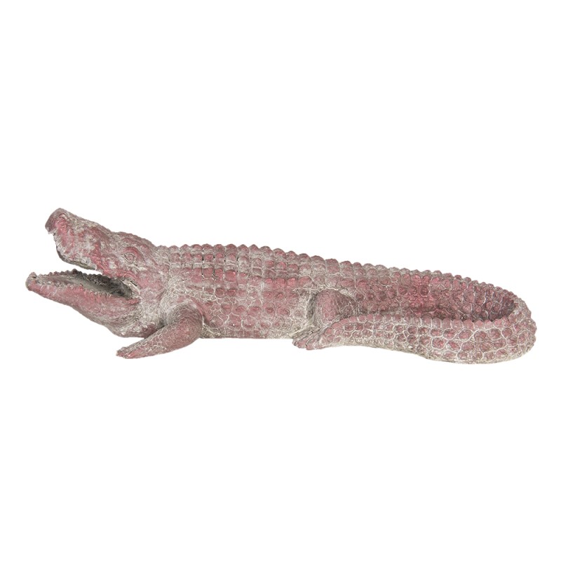 Clayre & Eef Beeld Krokodil 46x21x12 cm Rood Polyresin Krokodil
