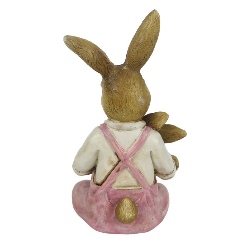 Clayre & Eef Figurine Rabbit 15 cm Pink Polyresin