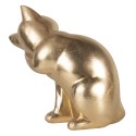 Clayre & Eef Figurine Cat 21x13x20 cm Gold colored Polyresin