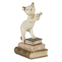 Clayre & Eef Bookends Set of 2 Cat 20x8x19 cm White Polyresin