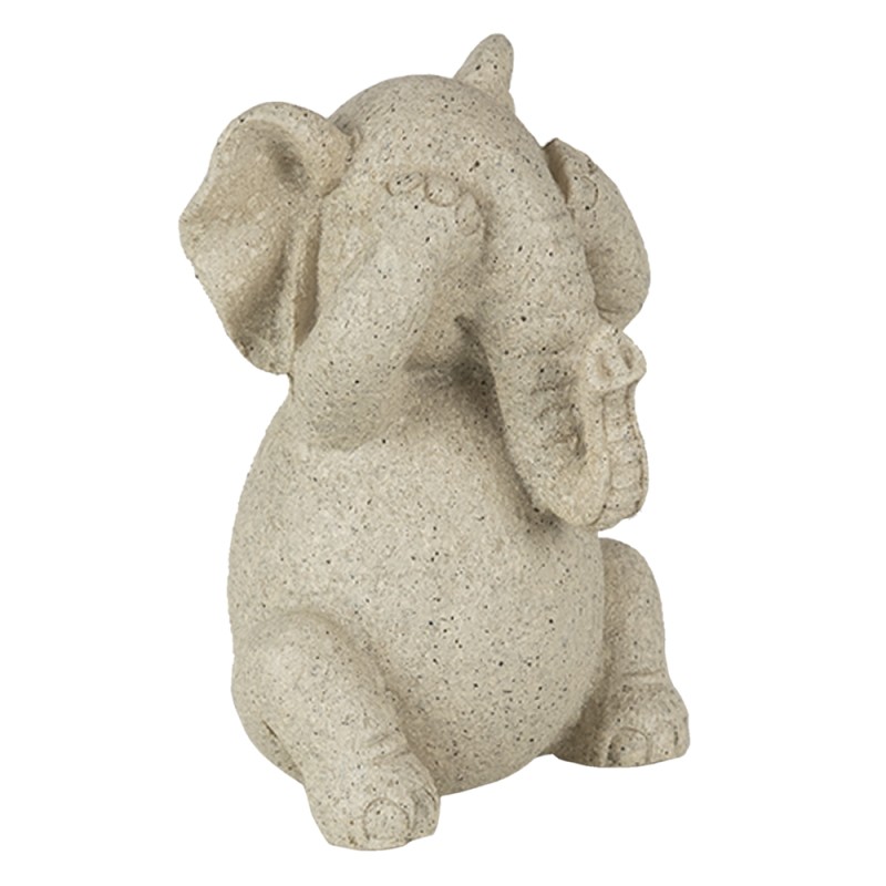 Clayre & Eef Statuetta decorativa set di 3 Elefante 6x5x9 cm Grigio Poliresina