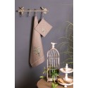 Clayre & Eef Bird Cage Decoration Set of 2  White Metal Square