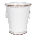 Clayre & Eef Decorative Bucket Set of 2 White Metal