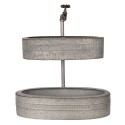 Clayre & Eef Plant Holder 55 cm Grey Iron Oval