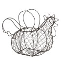 Clayre & Eef Easter Basket Chicken 40x23x28 cm Black Iron