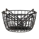 Clayre & Eef Storage Basket Set of 2 Ø 30x17 cm Black Iron Round