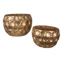 Clayre & Eef Planter Set of 2 Gold colored Metal Round