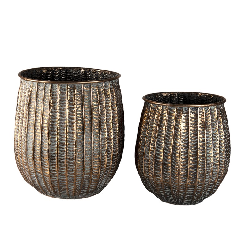 Wicker Plant Holder Candler Holder  With Glass 32 Cm 