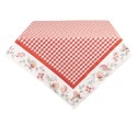 Clayre & Eef Tablecloth 150x150 cm White Red Cotton Square Apple