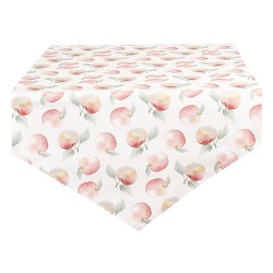 Clayre & Eef Chemin de table 50x160 cm Rouge Vert Coton Pommes