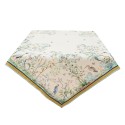 Clayre & Eef Tischdecke 100x100 cm Beige Grün Baumwolle Quadrat Tropisches Motiv