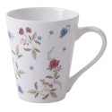 Clayre & Eef Mug 300 ml White Blue Ceramic Flowers