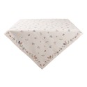 Clayre & Eef Nappe 100x100 cm Beige Bleu Coton Carré Poulet et coq