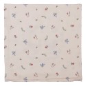 Clayre & Eef Kissenbezug 40x40 cm Beige Blau Baumwolle Quadrat Huhn und Hahn