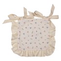 Clayre & Eef Housse de coussin pour coussin de chaise 40x40 cm Beige Bleu Coton Carré Poulet et coq