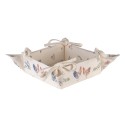 Clayre & Eef Broodmand  35x35x8 cm Beige Blauw Katoen Vierkant Kip en Haan