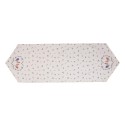 Clayre & Eef Table Runner 50x160 cm Beige Blue Cotton Chicken and Rooster