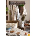 Clayre & Eef Chemin de table 50x160 cm Beige Bleu Coton Poulet et coq