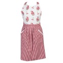 Clayre & Eef Kitchen Apron 70x85 cm Red White Cotton Cupcakes