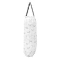 Clayre & Eef Rangement de sacs 21x46 cm Gris Blanc Coton Teckel