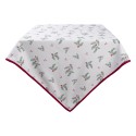 Clayre & Eef Tablecloth 100x100 cm White Red Cotton Square Holly Leaves