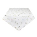 Clayre & Eef Tablecloth 150x150 cm White Pink Cotton Square Flowers