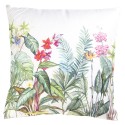 Clayre & Eef Kussenhoes  40x40 cm Wit Groen Katoen Vierkant Jungle Botanics