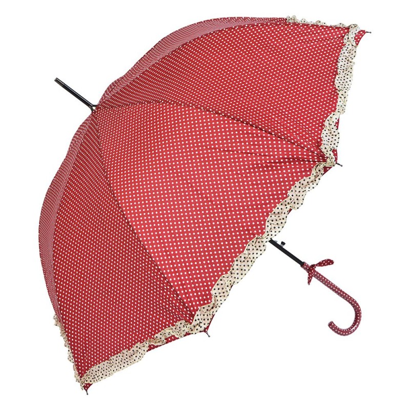 Juleeze Erwachsenen-Regenschirm Ø 90 cm Rot Polyester Punkte