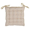 Clayre & Eef Cuscino per sedia in gommapiuma 40x40x4 cm Beige Giallo Cotone Quadrato Limone