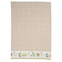 Clayre & Eef Theedoek  50x70 cm Beige Geel Katoen Rechthoek Citroen