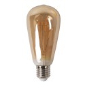 Clayre & Eef LED-Lampe Braun Glas Rund