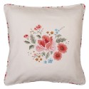 Clayre & Eef Cushion Cover 40x40 cm Beige Cotton Roses