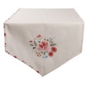 Clayre & Eef Table Runner 50x160 cm Beige Cotton Roses