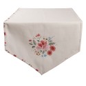 Clayre & Eef Chemin de table 50x160 cm Beige Coton Roses