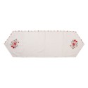 Clayre & Eef Table Runner 50x160 cm Beige Cotton Roses