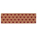 Clayre & Eef Door Mat 75x22 cm Red Rubber Coconut Fiber Rectangle Heart
