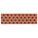 Clayre & Eef Door Mat 75x22 cm Red Rubber Coconut Fiber Rectangle Heart